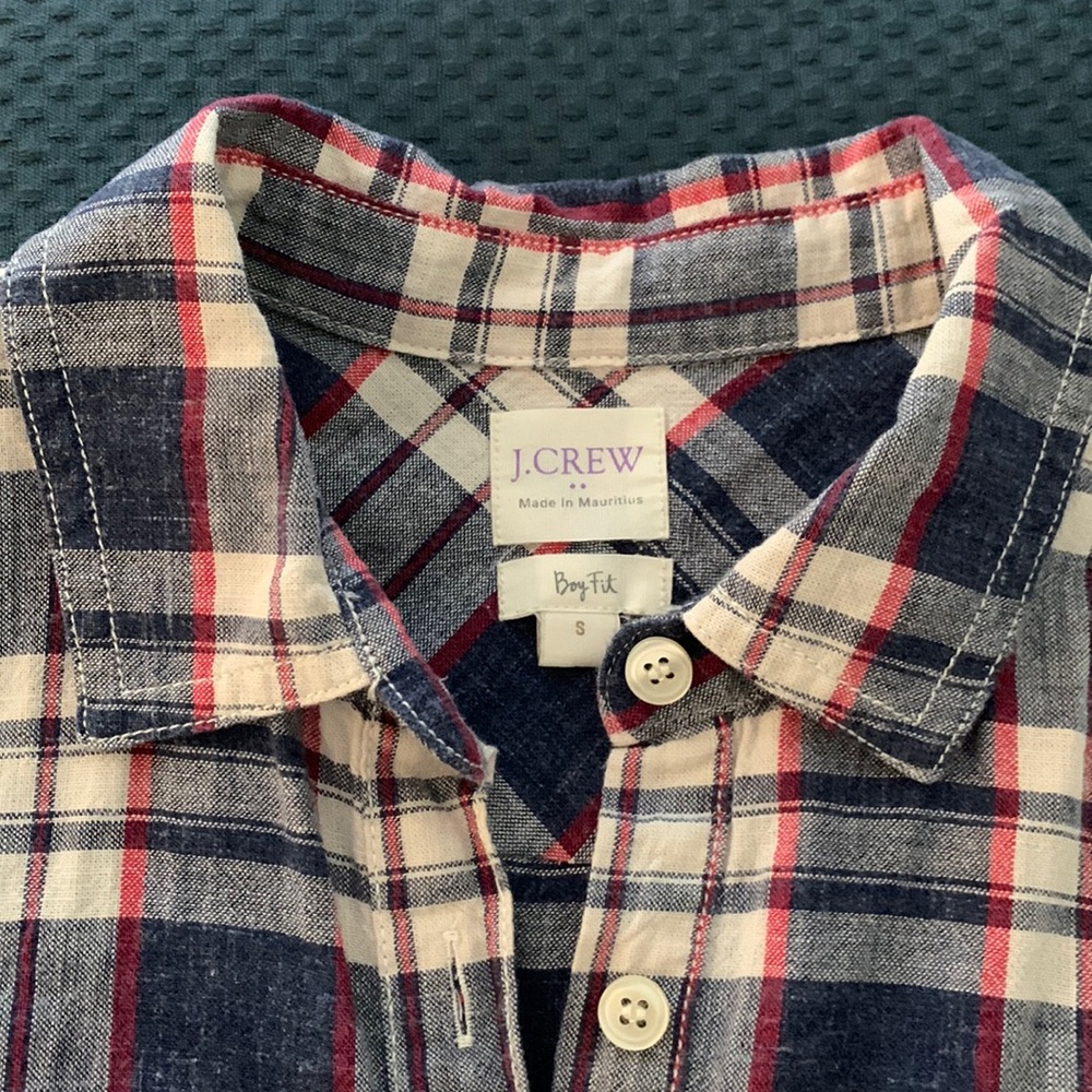 Jcrew plaid popover
